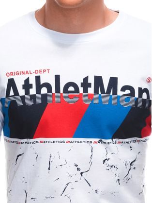 Jedinečné bílé tričko AthletMan S1887