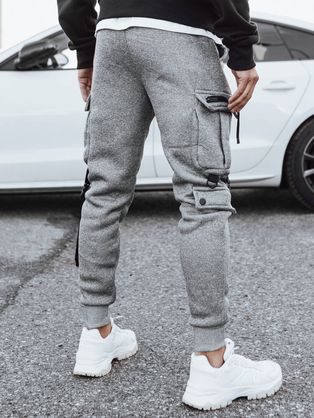 Trendy kapsáčové šedé jogger kalhoty