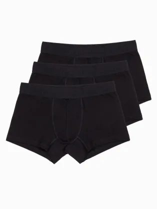 Černé stylové boxerky V1 UNBO-0105 (3 ks)