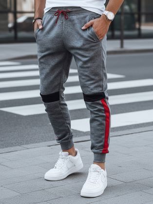 Pánské dizajnové tepláky v antracitové barvě