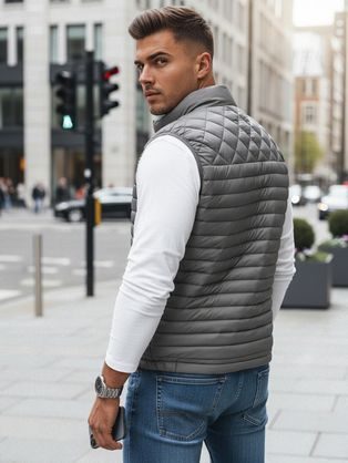 Atraktivní šedá bunda bomber V5 JALP-0218