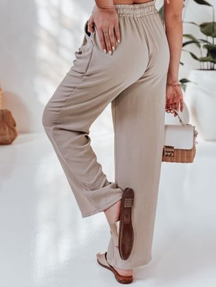 Dámské béžové elegantní kalhoty Bafrot