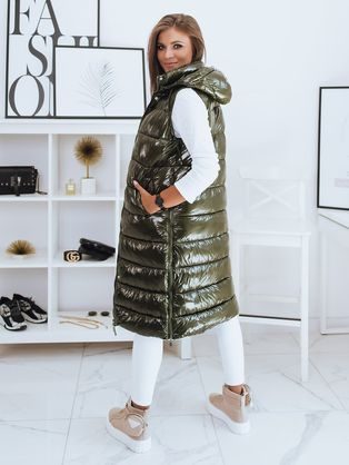 Dámská oversize černá vesta v zajímavém provedení Omalis