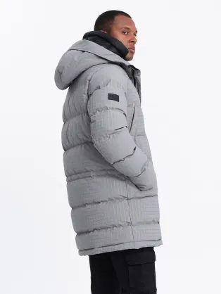 Nadčasová krémová pánská parka V1 JALJ-0166