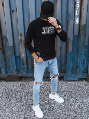 Béžová mikina s potiskem Good Vibes