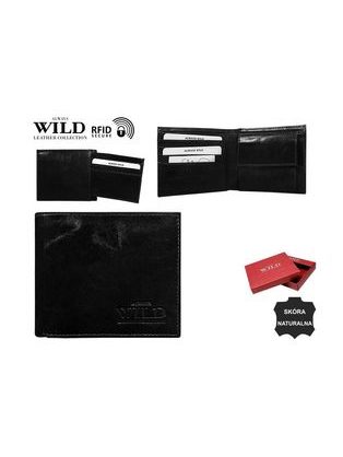 Praktická černá pánská peněženka WILD