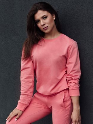 Jednoduchá dámská korálová mikina Glamflair