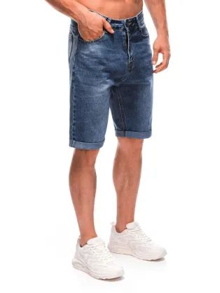 Trendy riflové kraťasy v modré barvě W480
