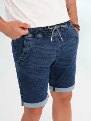 Stylové tmavě modré džínové šortky V2 SRDS-0161