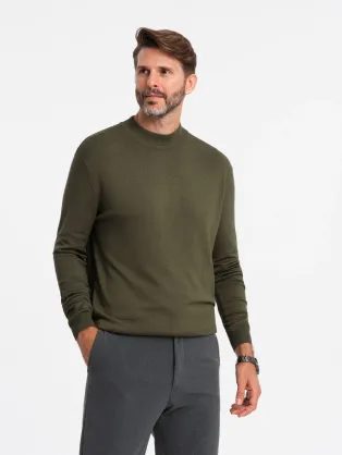 Trendy olivový polorolák V7 SWTN-0100