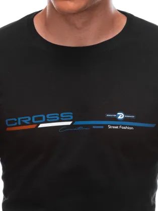 Černé triko s nápisem S1712