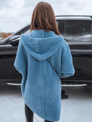 Neobyčejný nebesky modrý dámský kabát Ala Alpaka Rita