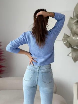 Jednobarevný dámsky polorolak v barvě ecru TARLENA