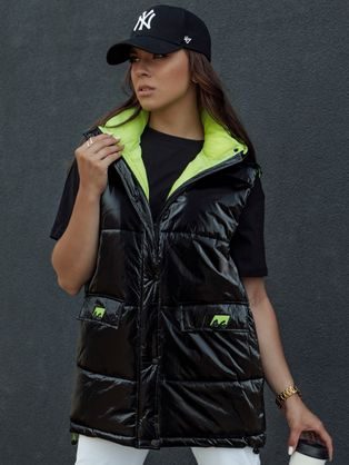 Trendy dámská prošívaná černá vesta Maylo