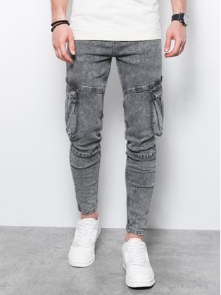 Stylové modré rifle s dírami