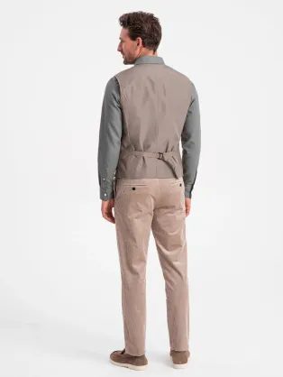 Trendy béžová elegantní vesta V2 BLZV-0112