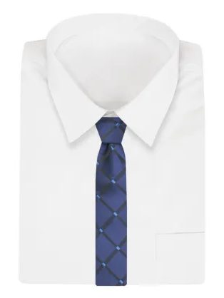 Kostkovaná granátová široká kravata Chattier