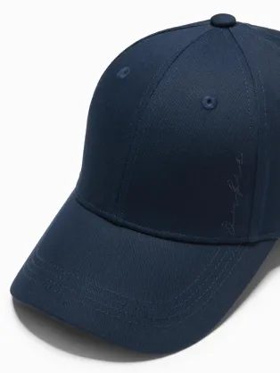 Pánská basic tmavě modrá kšiltovka s výšivkou V4 ACCS-0102