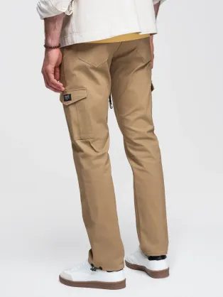 Pánské grafitové klasické chinos kalhoty s jemnou texturou V4 PACP-0188