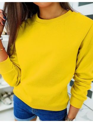 Jednoduchá žlutá dámská mikina Fashion