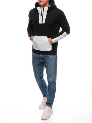 Pohodlná stylová černá mikina