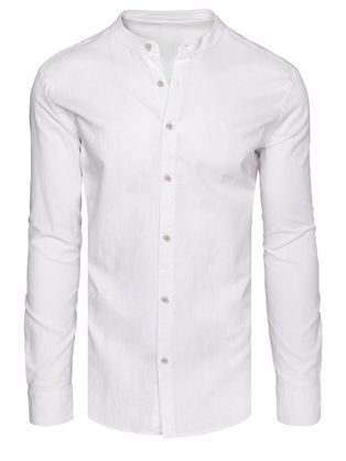 Jedinečná bílá košile se stojacím límcem