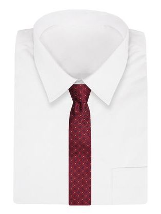 Červená kravata s geometrickým vzorem Alties