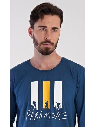 Pánské krátké bavlněné pyžamo Wander modré