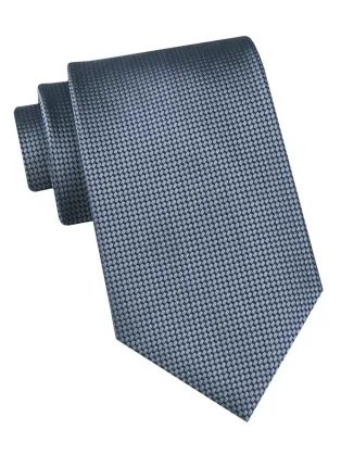 Tmavě modrá pánská kravata se vzorem Chattier