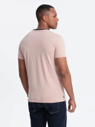 Trendy růžové tričko bez potisku V5 TSCT-22SS-004