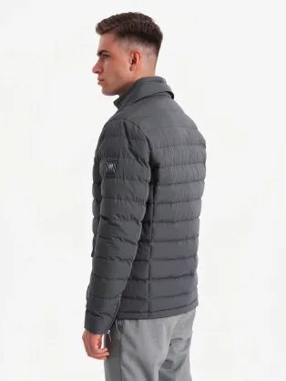 Jedinečná šedá bunda V1 JALP-22FW-007