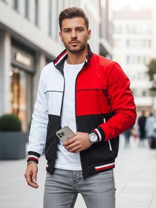 Přechodná černá bunda ve stylovém provedení