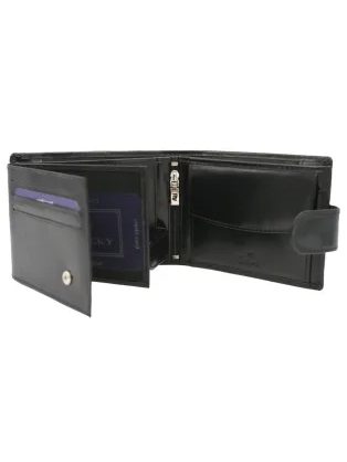 Stylový pánský vícevrstvý náramek z kůže a korálků - černý