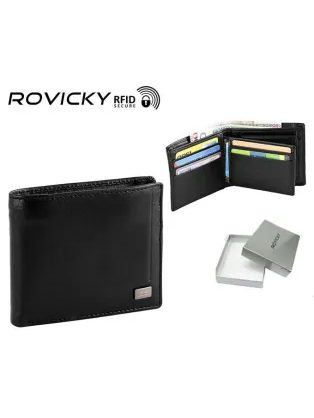 Klasická kožená černá pánská peněženka