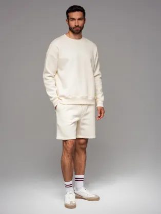 Unisex hnědá tepláková souprava (mikina + šortky) V16 Z108