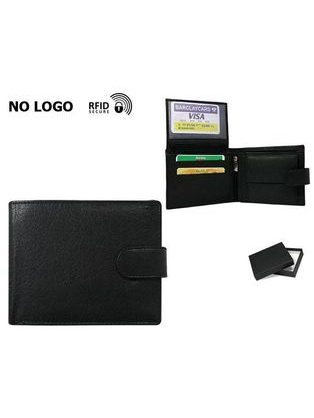 Kožená peněženka v černé barvě RFID