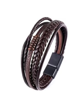 Hnědý designový náramek