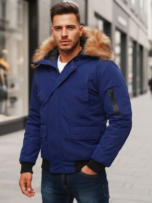 Granátová zimní bunda s kapucí