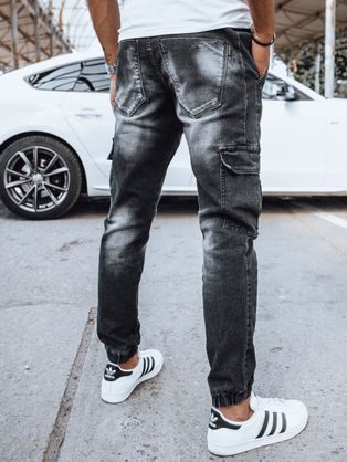 Nadčasové modré pánské jogger kalhoty