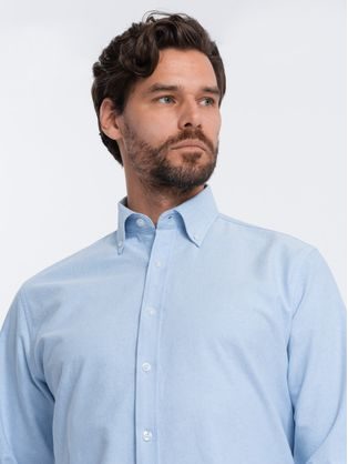 Elegantní světle modrá košile oxford V2 OM0114