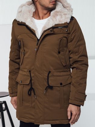 Hřejivá béžová pánská parka