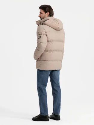 Nadčasová krémová pánská parka V1 JALJ-0166