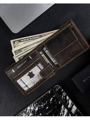 Pánská kožená peněženka ALWAYS WILD v hnědé barvě