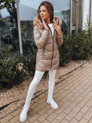 Dámská zajímavá růžová zimní bunda Fashwarm