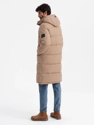 Nadčasová krémová pánská parka V1 JALJ-0166