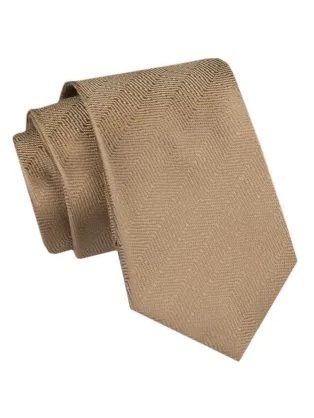 Jednobarevná béžová pánská kravata