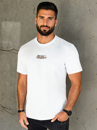 Bílé tričko s trendy nápisem