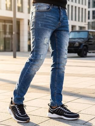 Moderní roztrhané džíny modré