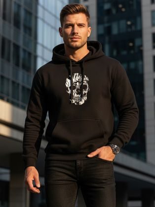 Černá mikina s moderním potiskem