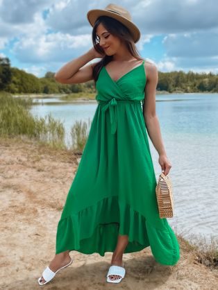 Nádherné maxi šaty v zelené barvě Edif